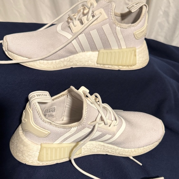 adidas White and Cream Athletic Shoes main image 4